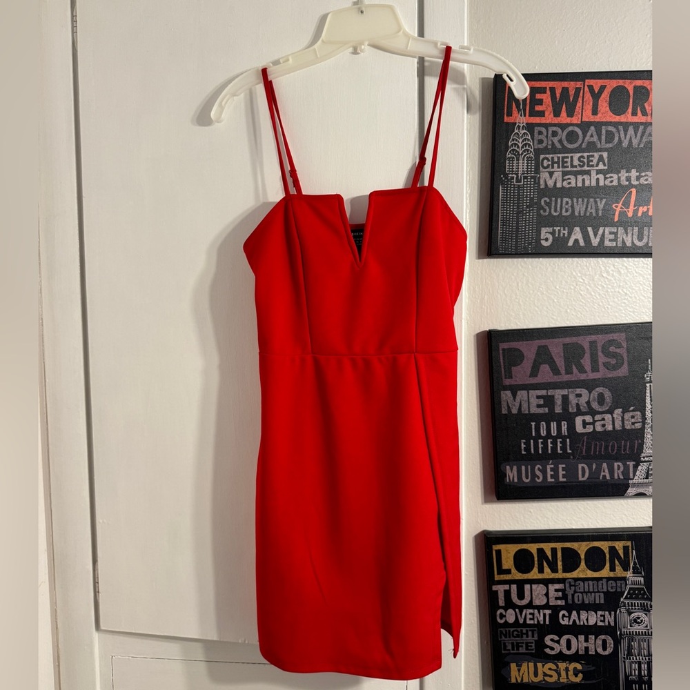 Red SHEIN Dress with slit